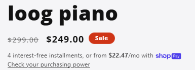 Loog Piano pricing