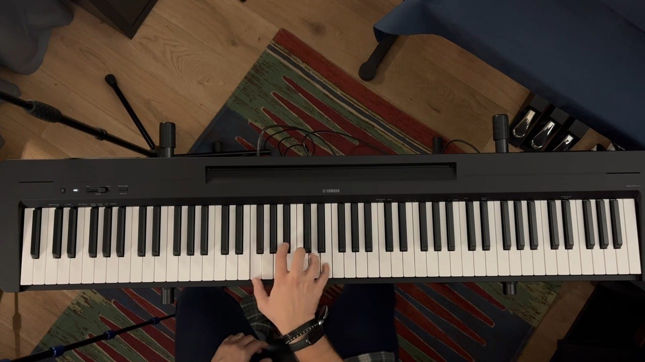 A picture of Yamaha P-145 from above