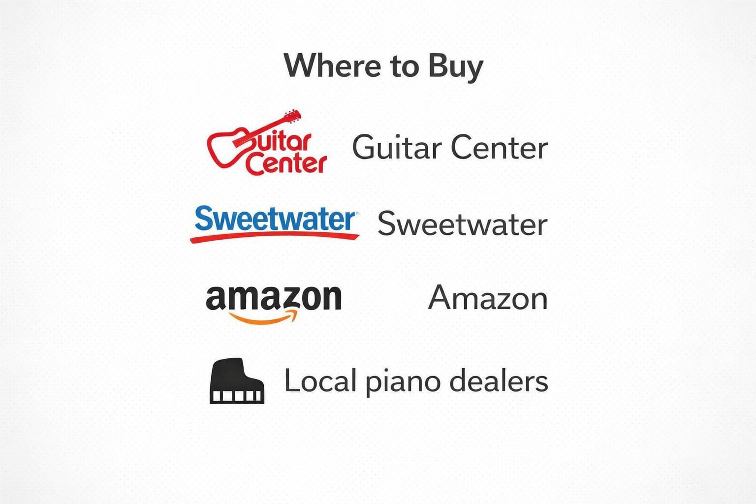 Best retailers to buy a digital piano