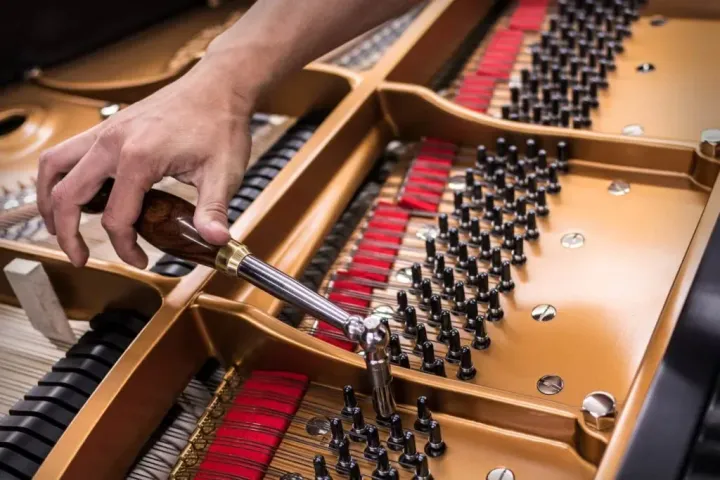 Tuning a piano
